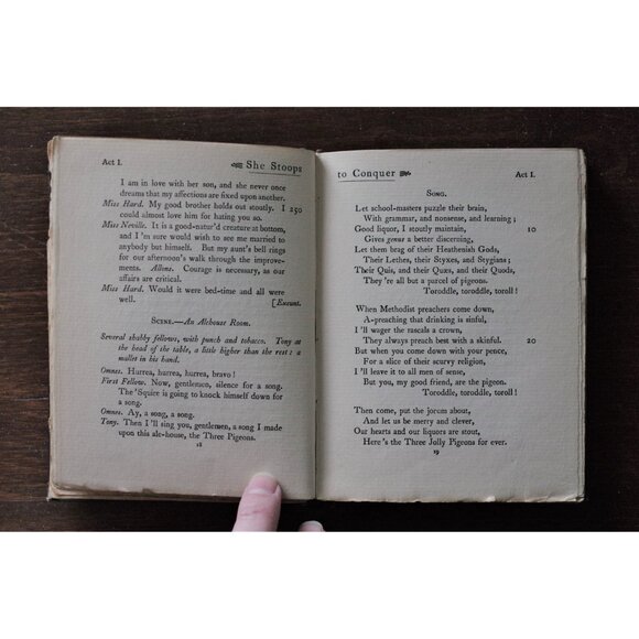 Antique Book "She Stoops to Conquer" by Oliver Goldsmith J. M. Dent and Co. 1902 - Picture 9 of 9